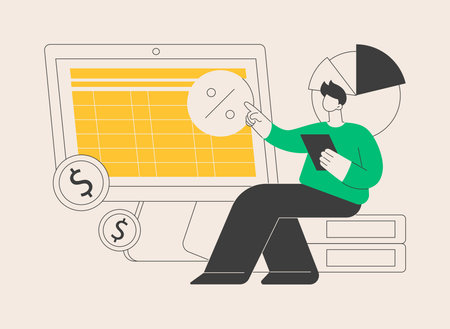 Accounting abstract concept vector illustration.のイラスト素材