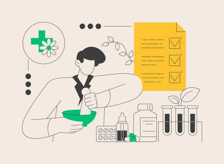 Homeopathy abstract concept vector illustration.のイラスト素材