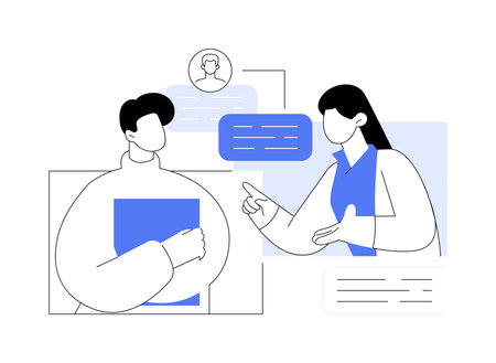 Social skills coach isolated cartoon vector illustrations.のイラスト素材