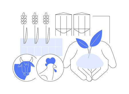 Organic fertilizer production isolated cartoon vector illustrations.のイラスト素材