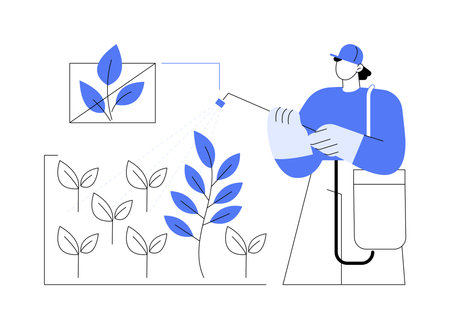 Selective herbicides isolated cartoon vector illustrations.のイラスト素材