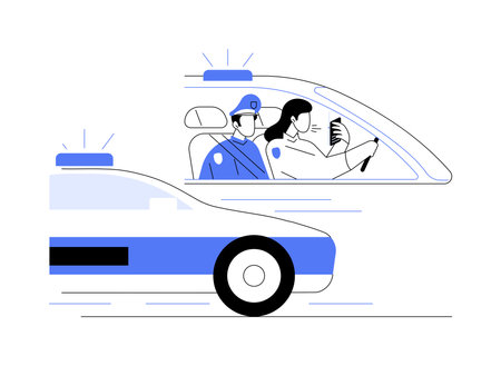 Police emergency operation abstract concept vector illustration.のイラスト素材