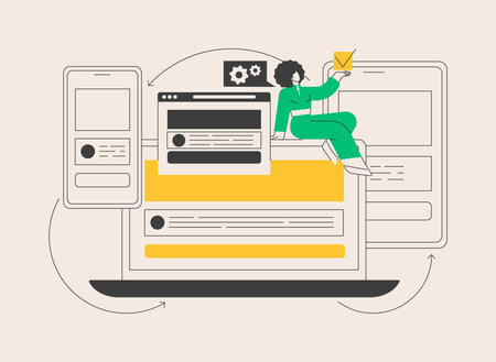 Responsive web design abstract concept vector illustration.のイラスト素材