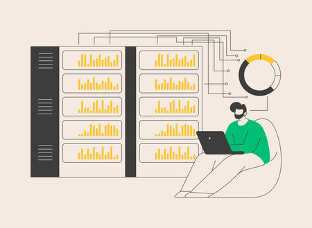 Big data analytics abstract concept vector illustration.のイラスト素材