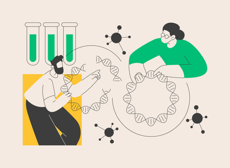 Gene therapy abstract concept vector illustration.のイラスト素材