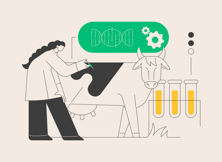 Genetically modified animals abstract concept vector illustration.のイラスト素材