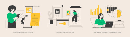 Digital tracking systems abstract concept vector illustrations.のイラスト素材