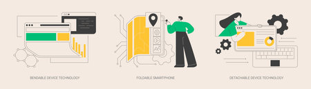 Next-generation electronics abstract concept vector illustrations.のイラスト素材