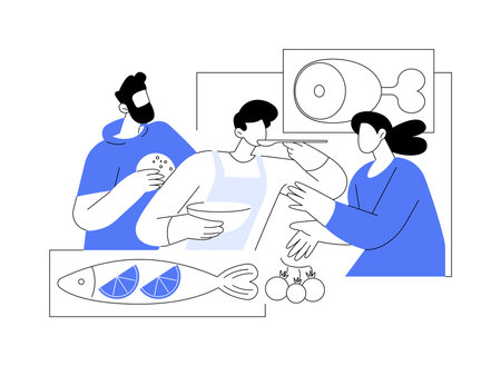 Paleo diet isolated cartoon vector illustrations.のイラスト素材
