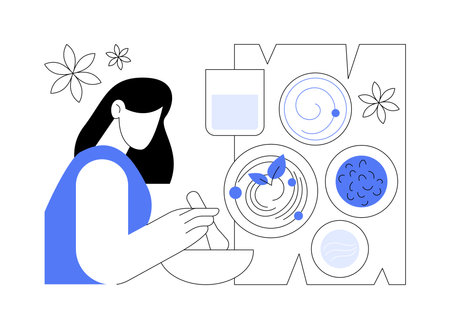 Ayurvedic diet isolated cartoon vector illustrations.のイラスト素材