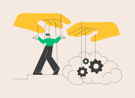 Psychological manipulation abstract concept vector illustration.のイラスト素材