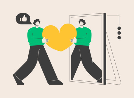Self-image abstract concept vector illustration.のイラスト素材
