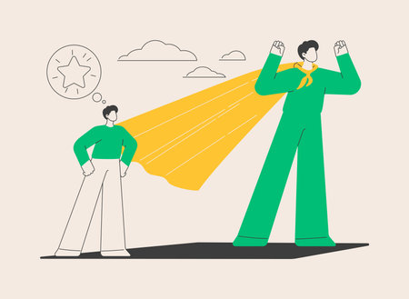 Self-esteem abstract concept vector illustration.のイラスト素材