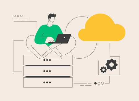Backup server abstract concept vector illustration.のイラスト素材