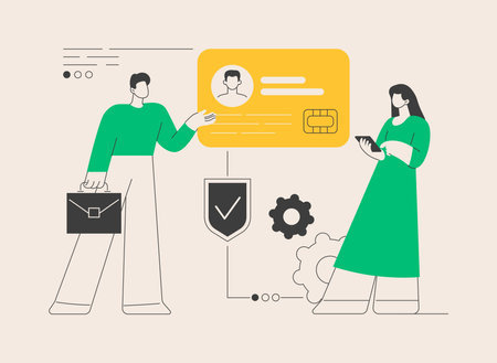 Smart ID card abstract concept vector illustration.のイラスト素材
