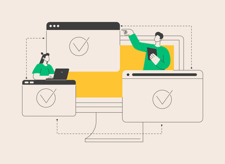Cross-browser compatibility abstract concept vector illustration.のイラスト素材