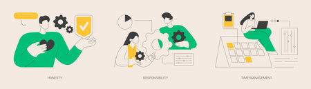 Managing position abstract concept vector illustrations.のイラスト素材