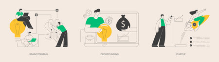 Business venture abstract concept vector illustrations.のイラスト素材