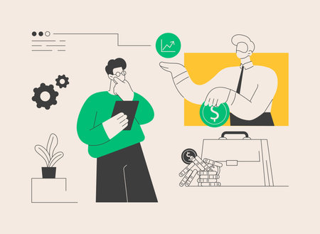 Financial adviser abstract concept vector illustration.のイラスト素材