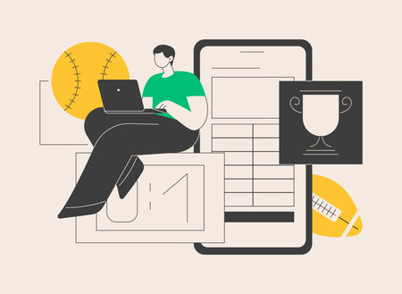 Sports betting abstract concept vector illustration.のイラスト素材