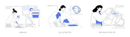 Laboratory tests abstract concept vector illustrations.のイラスト素材