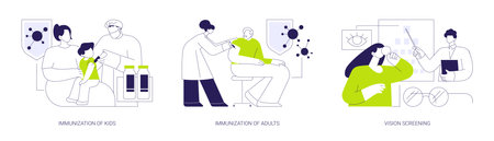 Health protection abstract concept vector illustrations.のイラスト素材