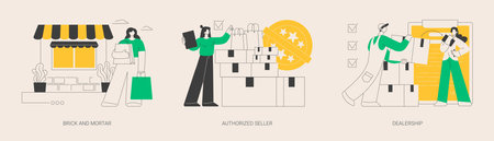 Retail business abstract concept vector illustrations.のイラスト素材