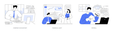 Company accountancy isolated cartoon vector illustrations seのイラスト素材