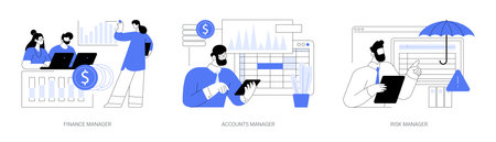 Corporate finance isolated cartoon vector illustrations seのイラスト素材
