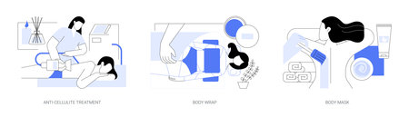 Body care isolated cartoon vector illustrations seのイラスト素材