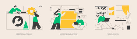 Frontend development abstract concept vector illustrations.のイラスト素材