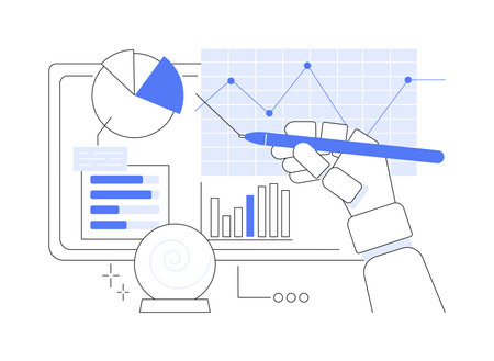 AI-Generated Predictive Insights abstract concept vector illustration.のイラスト素材