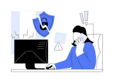 Breach detection isolated cartoon vector illustrations.のイラスト素材