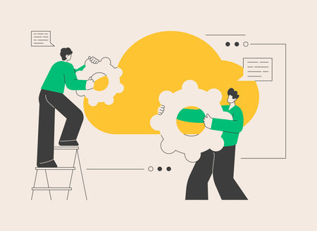 Cloud engineering abstract concept vector illustration.のイラスト素材