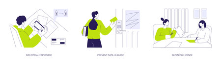 Confidential data abstract concept vector illustrations.のイラスト素材