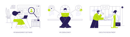 HR manager abstract concept vector illustrations.のイラスト素材
