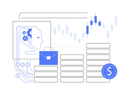 AI-Optimized Investment Portfolio Management abstract concept vector illustration.のイラスト素材