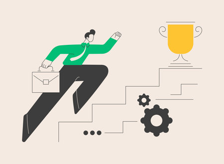 Ambition abstract concept vector illustration.のイラスト素材