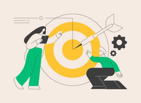 Focus abstract concept vector illustration.のイラスト素材