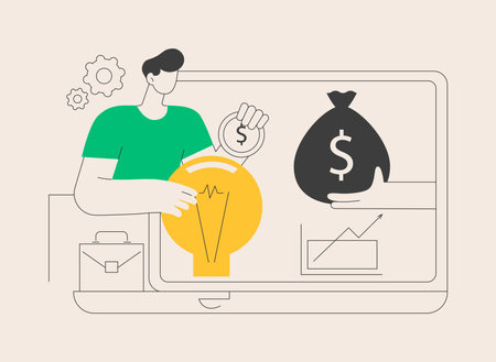 Crowdfunding abstract concept vector illustration.のイラスト素材