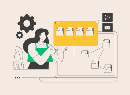 Document management soft abstract concept vector illustration.のイラスト素材