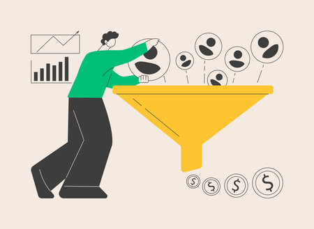 Conversion rate optimization abstract concept vector illustration.のイラスト素材