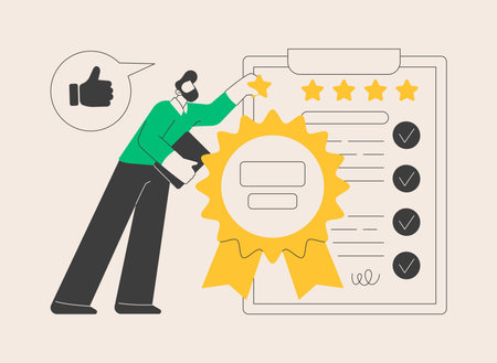 Standard for quality control abstract concept vector illustration.のイラスト素材