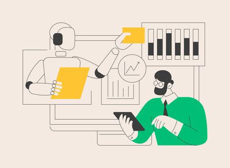 Robotic process automation abstract concept vector illustration.のイラスト素材