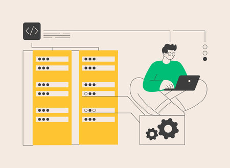 Big data applications abstract concept vector illustration.のイラスト素材