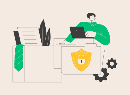 Information privacy abstract concept vector illustration.のイラスト素材