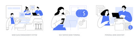 Brick and mortar bank isolated cartoon vector illustrations seのイラスト素材