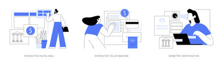 Smart banking isolated cartoon vector illustrations seのイラスト素材