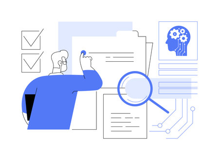 AI-Streamlined Due Diligence abstract concept vector illustration.のイラスト素材