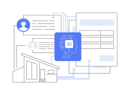 AI-Analyzed Customer Feedback abstract concept vector illustration.のイラスト素材